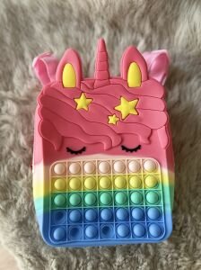 Pembe Unicorn Popit Sırt Çantası